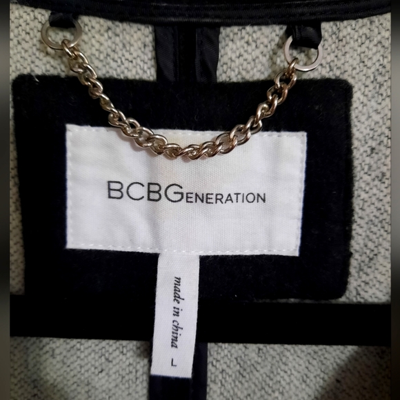 BCBG Wool Blend Poncho Style Zip Jacket - Picture 10 of 11